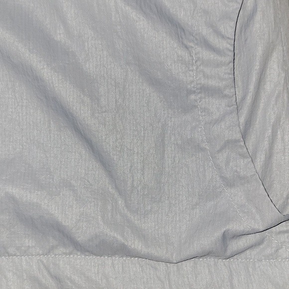 GAP Y2K Body Fit Jacket Large Gray Ruffle Pockets Windbreaker - Picture 8 of 9